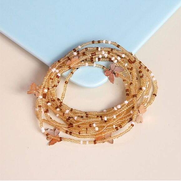 New butterfly beach set multiple uses as anklet, as braclet or necklace - Picture 4 of 10